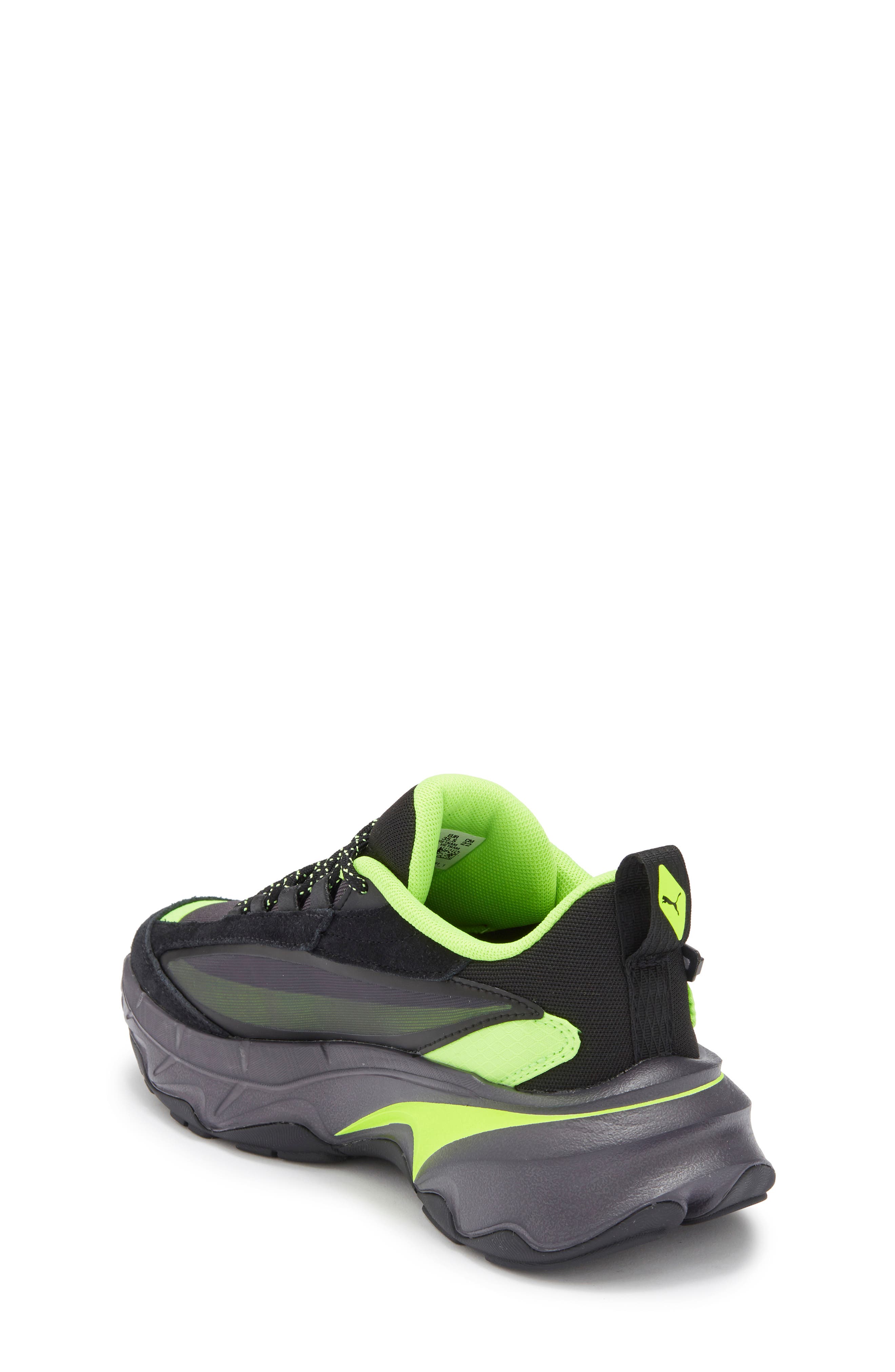 PUMA Kids' Carbon Particle Sneaker, Alternate, color, Puma Black/ Pro Green/ Coal