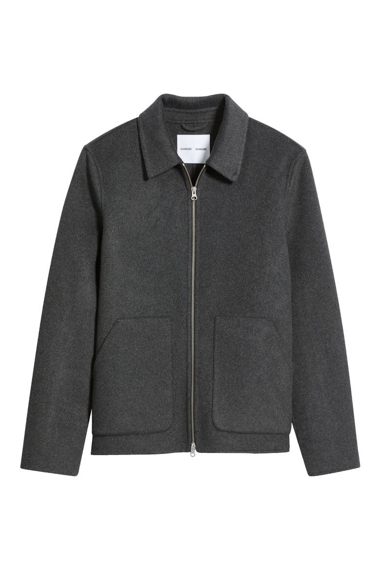 Sapaulo Wool Blend Shirt Jacket, Main, color, DARK GREY MEL.