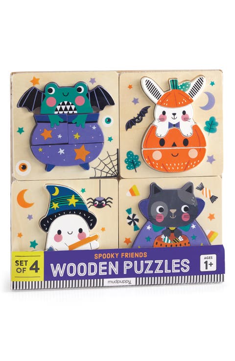 Kids' Spooky Friends Wooden Puzzles
