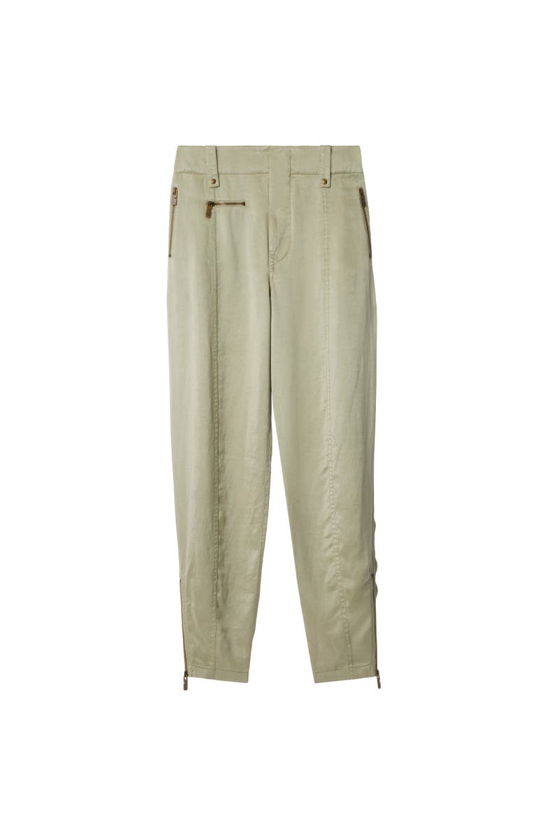 Burberry Lyocell Tailored Trousers, Alternate, color, Skylark
