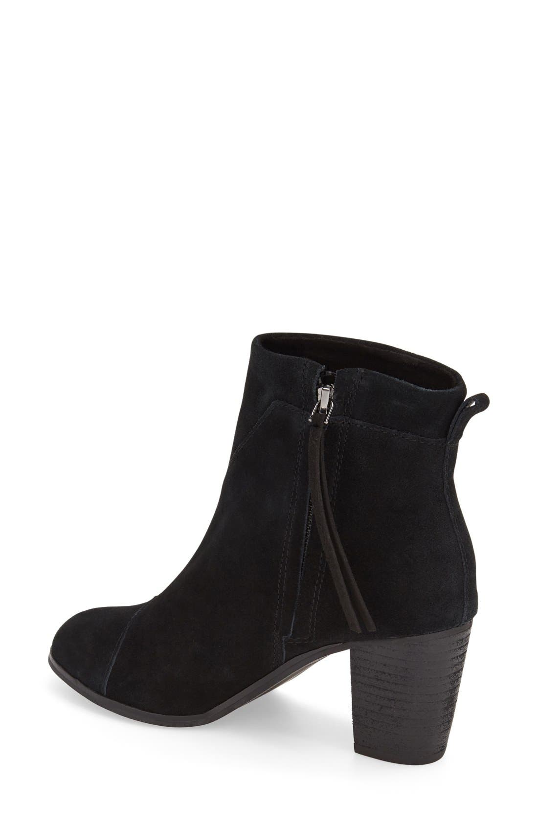 Lunata Suede Bootie, Alternate, color, BLACK