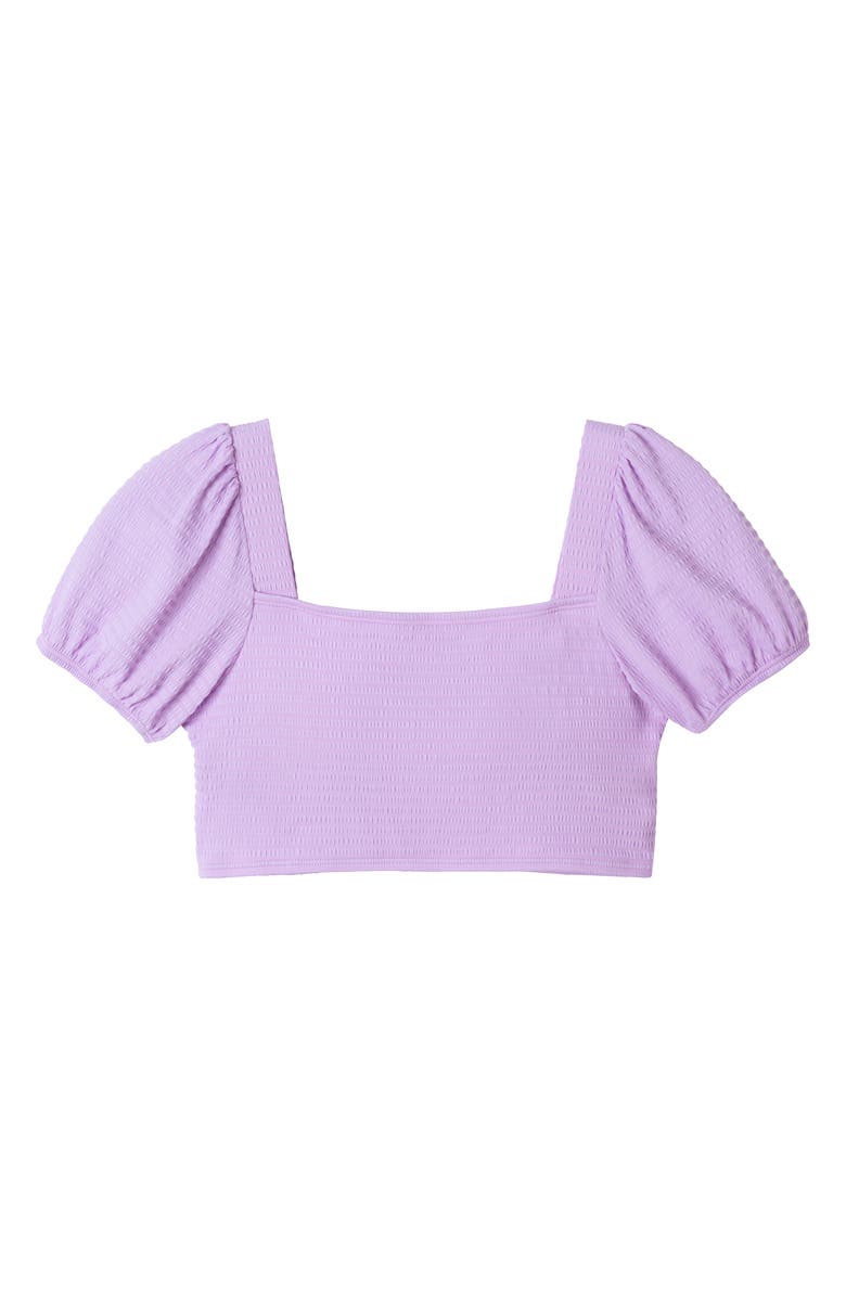 Andy & Evan Kids' Texture Puff Sleeve Two-Piece Swimsuit, Alternate, color,