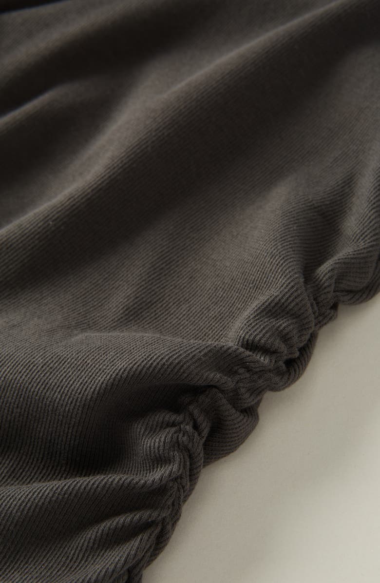 Treasure & Bond Kids' Ruched Ringer T-Shirt Dress, Alternate, color, Black Jet