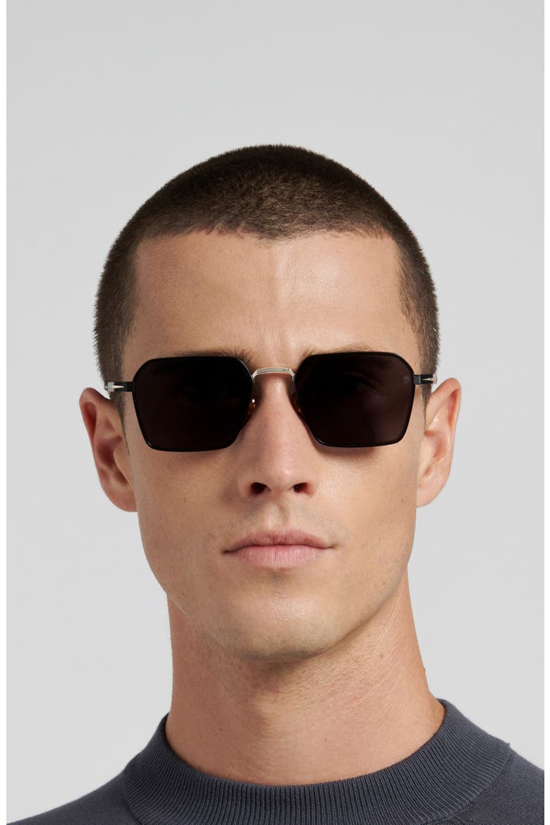 DB 1245/S 53mm Rectangular Sunglasses, Alternate, color, BLACK GOLD/ GREY AR
