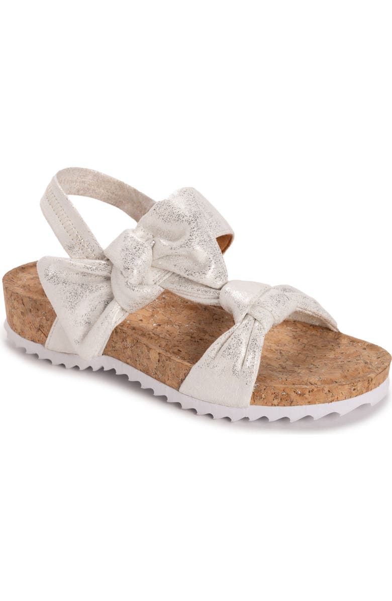 MUK LUKS Pansy Sandal, Main, color, Silver