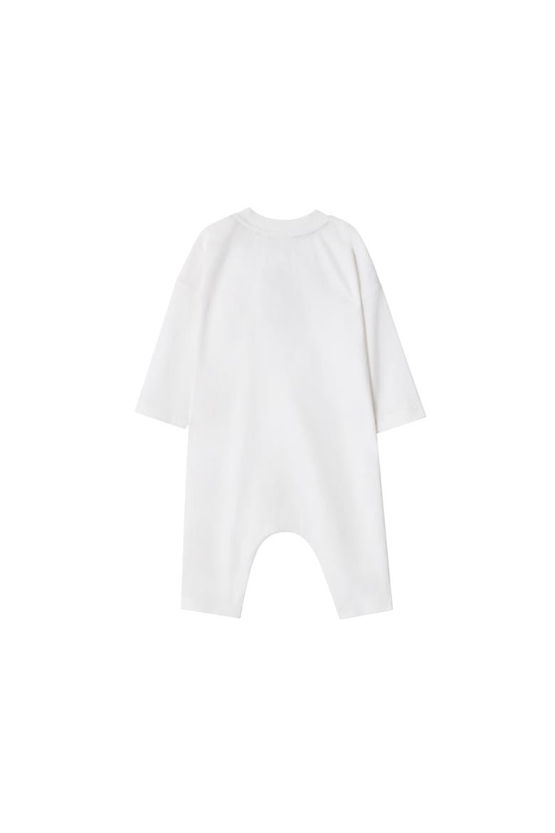 Knight Check Cotton Jumpsuit, Alternate, color, White