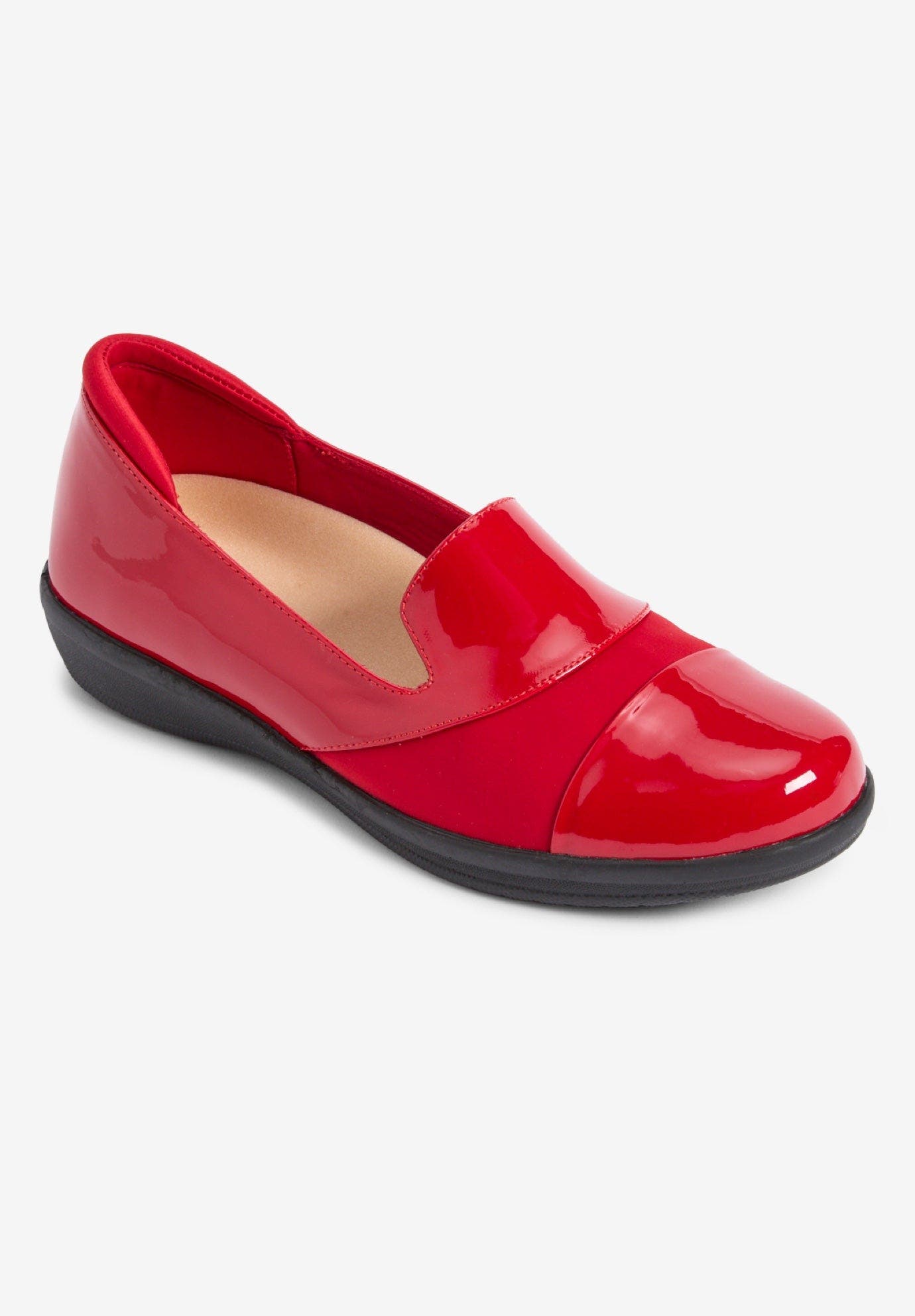 The Annete Bunion Friendly Slip On Orthotic Flat, Alternate, color, RED