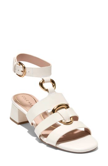 Cole Haan Lyanna Link Ankle Strap Sandal In White