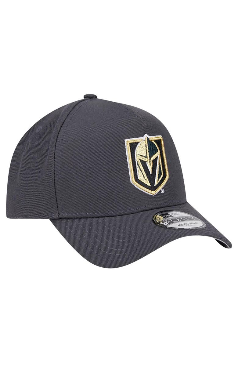 New Era Men's New Era Gray Vegas Golden Knights Core A-Frame 9FORTY Adjustable Hat, Alternate, color, Gray