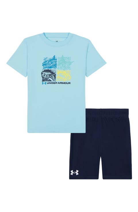 Kids' Quad Fish Graphic T-Shirt & Shorts Set (Toddler)