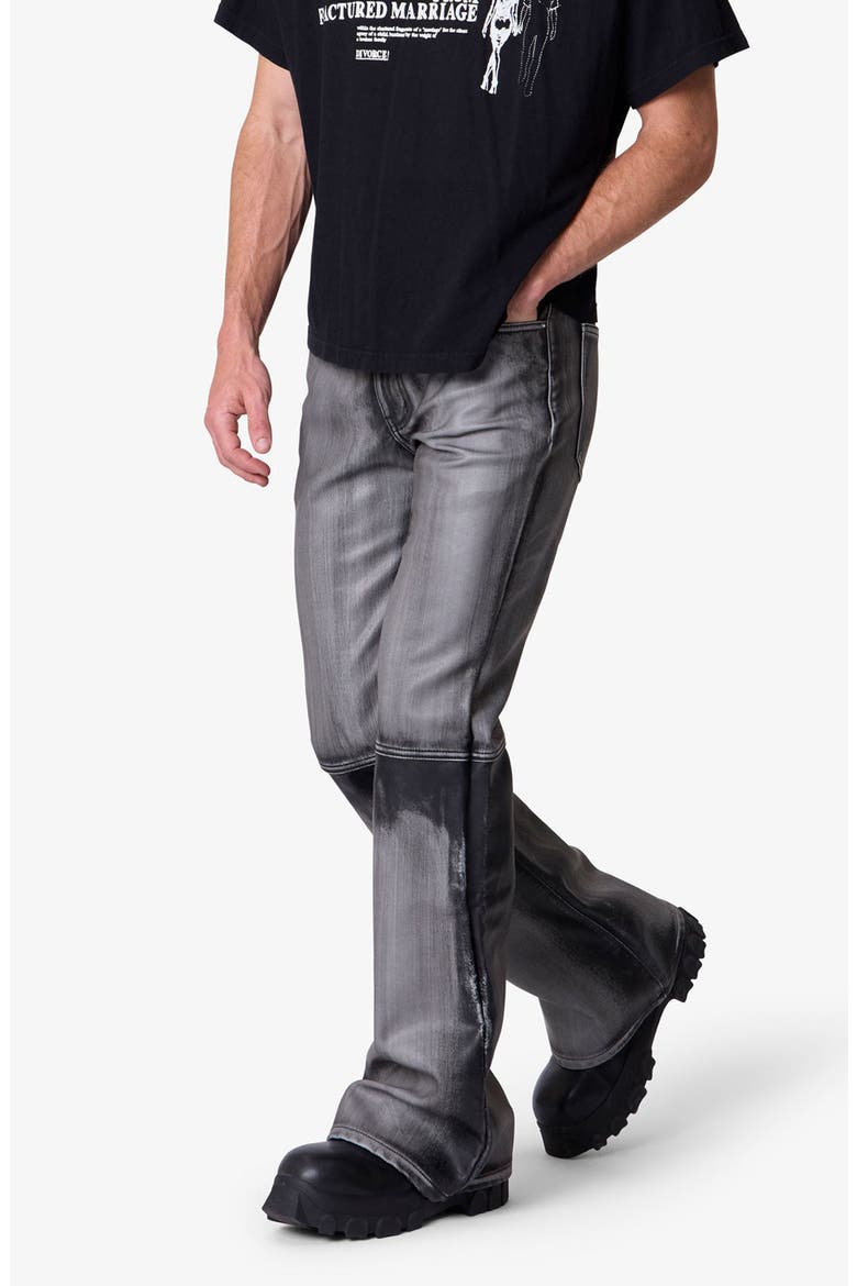 Baggy Washed Faux Leather Pants, Alternate, color, BLACK