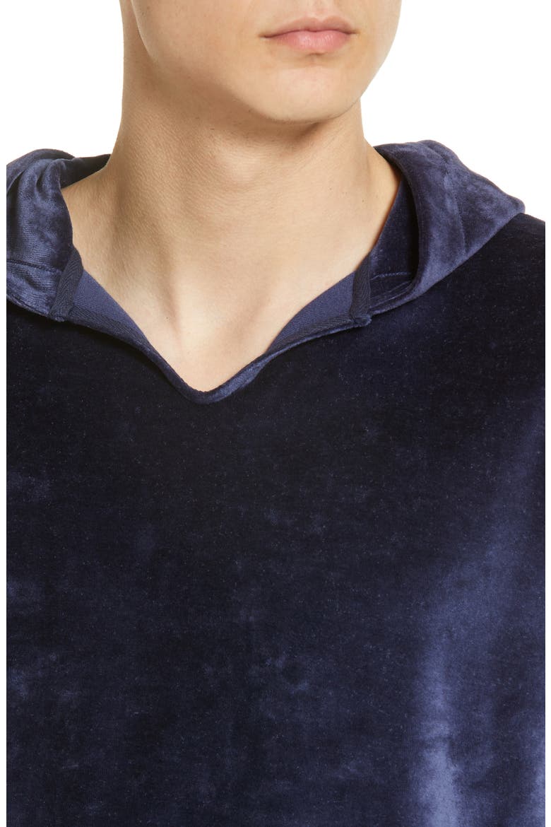 Velour Baja Hoodie, Alternate, color, MIDNIGHT
