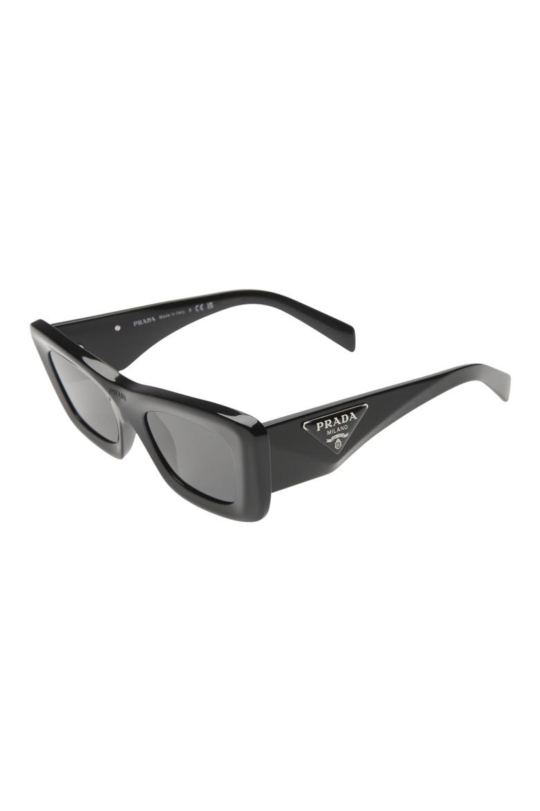 50mm Square Sunglasses, Alternate, color, BLACK
