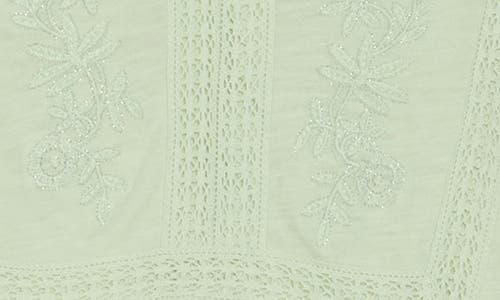 LUCKY BRAND LUCKY BRAND LACE TRIM PEPLUM T-SHIRT