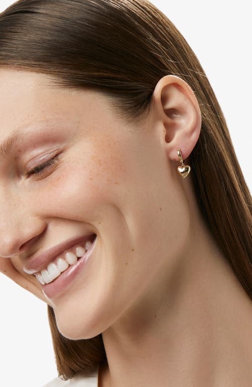 Ana Luisa Jessica Heart Drop Huggie Hoop Earrings
