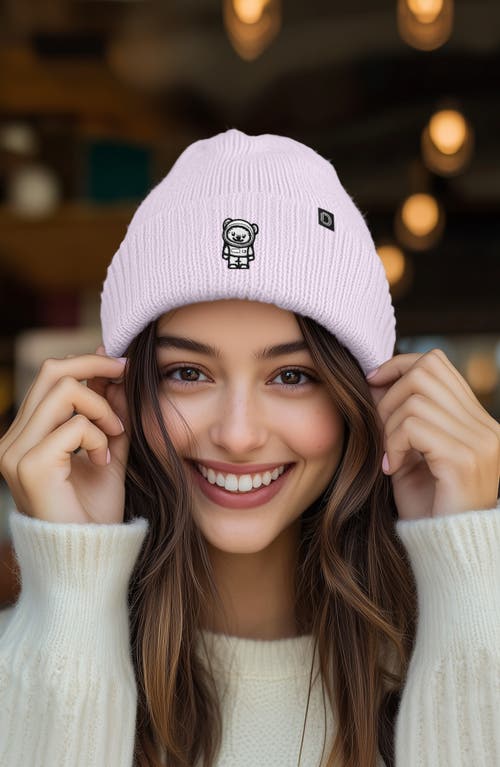 Dalix Ice Bear Beanie In Lavender