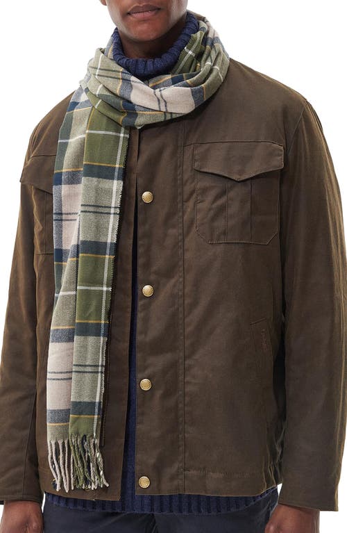 Barbour Galingale Plaid Fringe Scarf