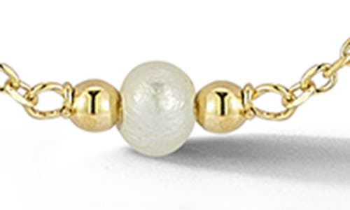 Ember Fine Jewelry Freshwater Pearl Station Necklace In Gold