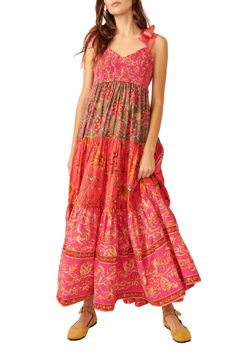 bluebell mixed floral cotton maxi dress Bluebell Mixed Print Cotton Maxi Dress (Women)