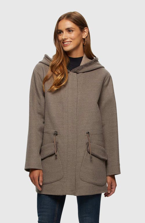 Gorski Women's Wool & Cashmere Parka With Shearling Lamb Hood Trim In Brown