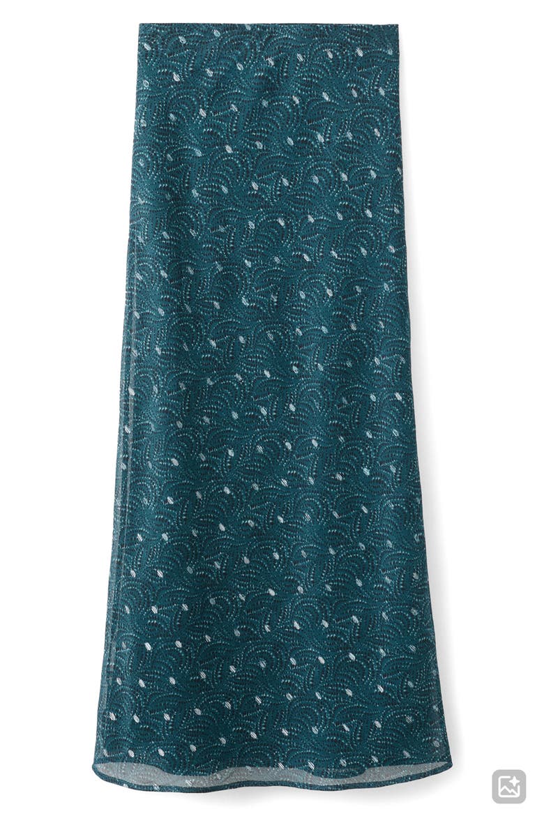 Metallic Dot Maxi Skirt, Alternate, color, PETROL BLUE