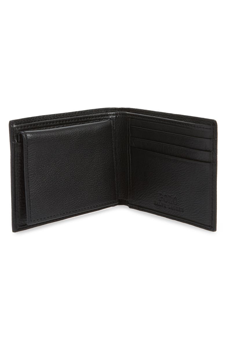 Leather Passcase Wallet, Alternate, color, BLACK
