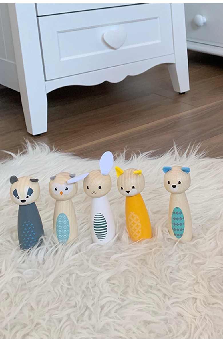 Bigjigs Toys FSC<sup>®</sup> Certified Animal Skittles, Alternate, color, 