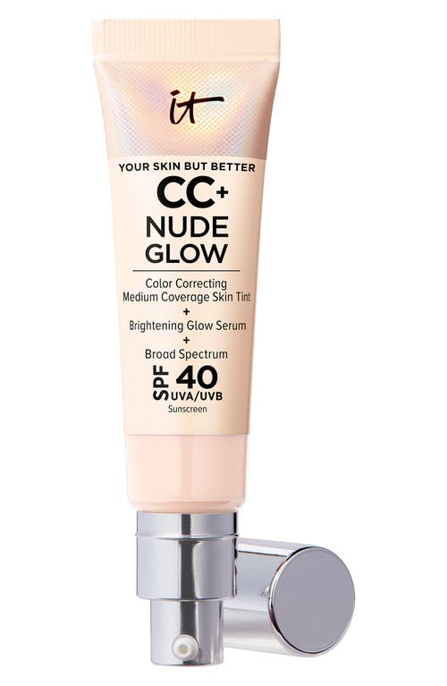 IT Cosmetics CC+ Nude Glow Lightweight Foundation + Glow Serum SPF 40 in Fair Beige 