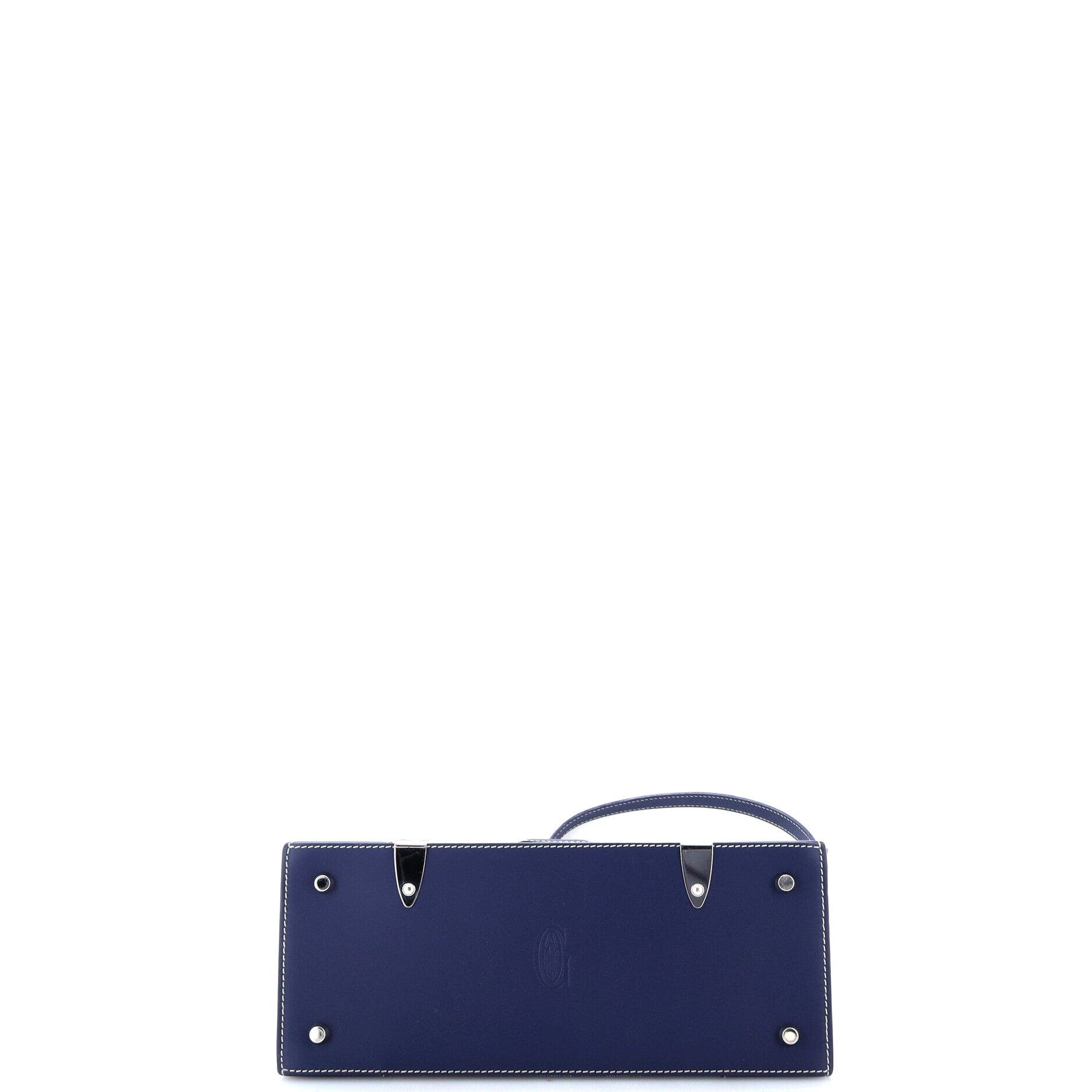 Saigon Top Handle Bag Coated Canvas with Leather PM, Alternate, color, Blue