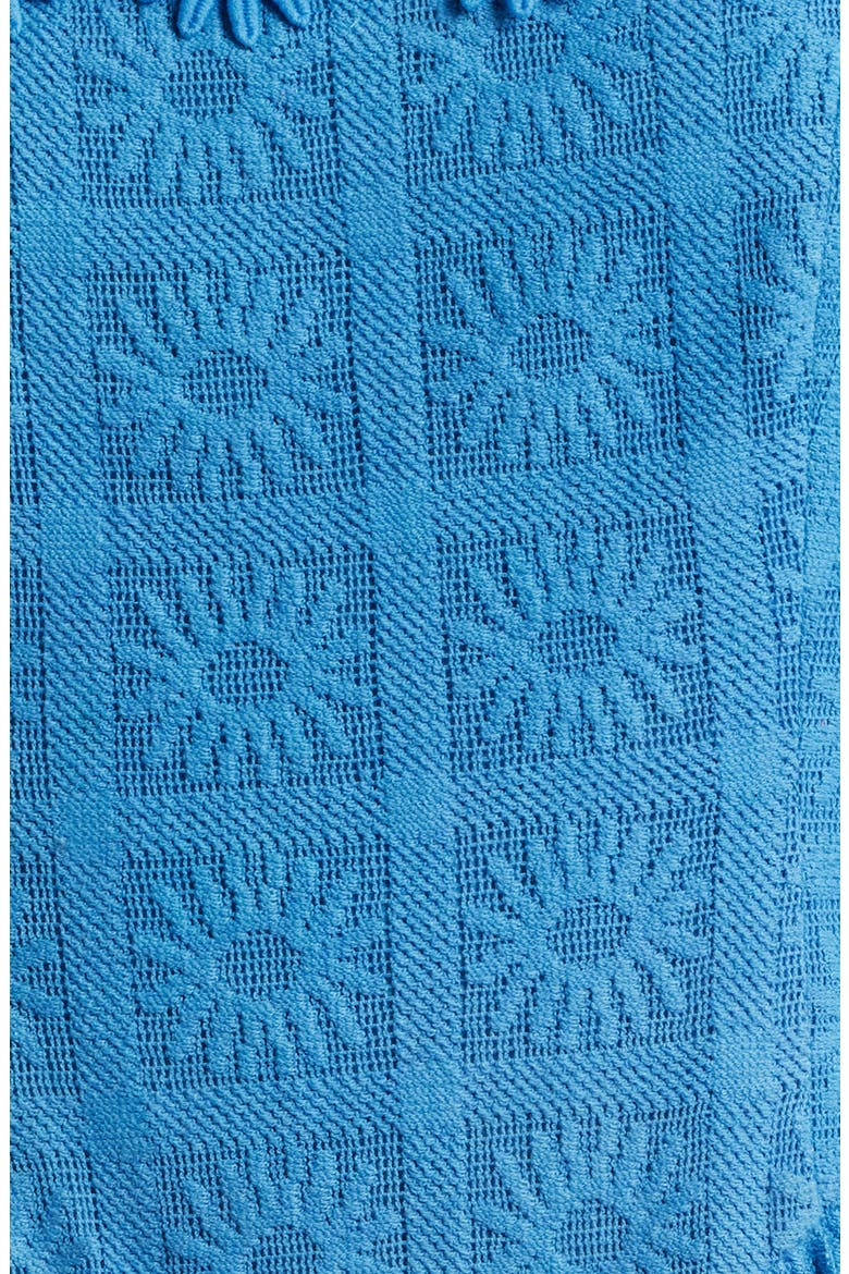 Fara Floral Applique Cotton Mini Sundress, Alternate, color, FRENCH BLUE