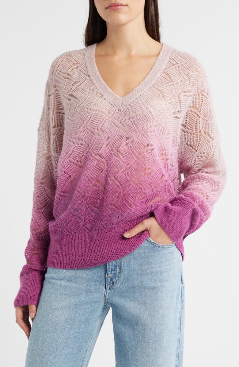 BOSS Orange Frigioni Dip Dye Open Knit Sweater, Main, color, 