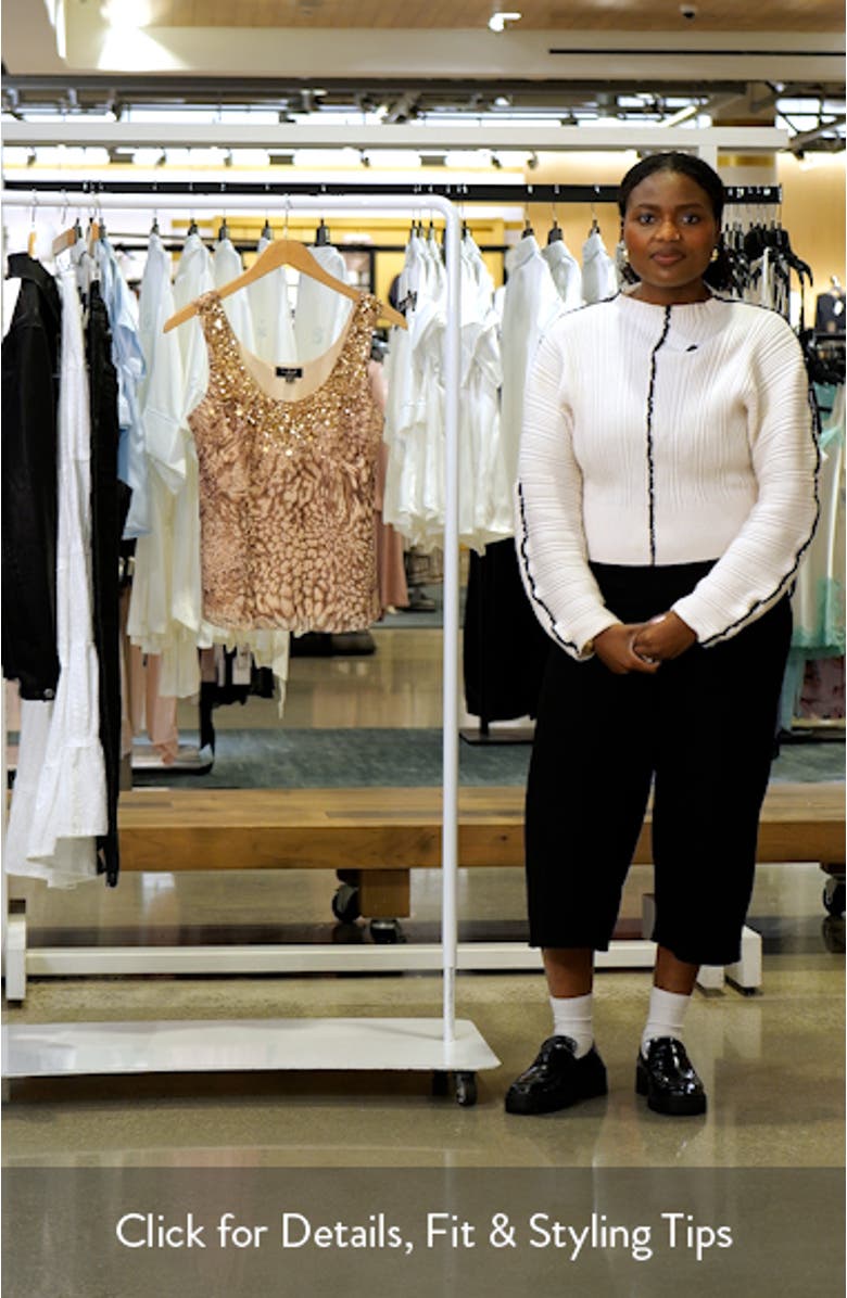 Sequin Animal Print Top, sales video thumbnail