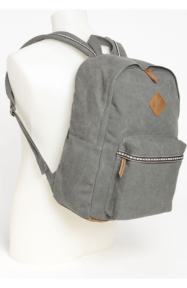 Topman Washed Canvas Backpack, Alternate, color,