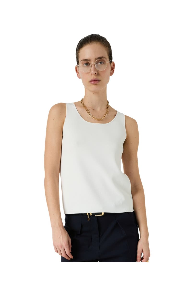 Lucina Round Neck Knit Vest, Main, color, White