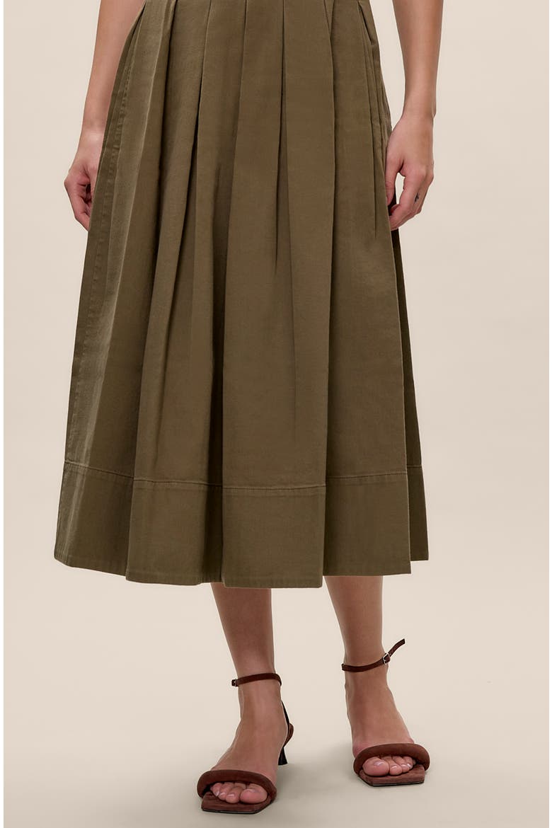 Edith Garment Dyed Dress, Alternate, color, Olive