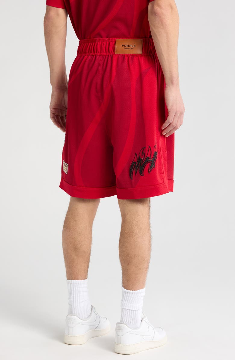 PURPLE BRAND x NBA Miami Heat Mesh Basketball Shorts, Alternate, color, 