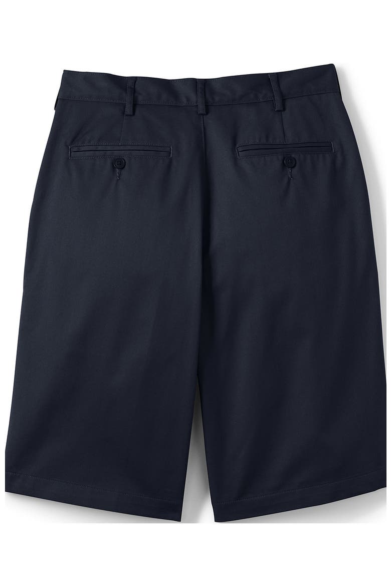 School Uniform Young  Plain Front Blend Chino Shorts, Alternate, color, Classic Navy