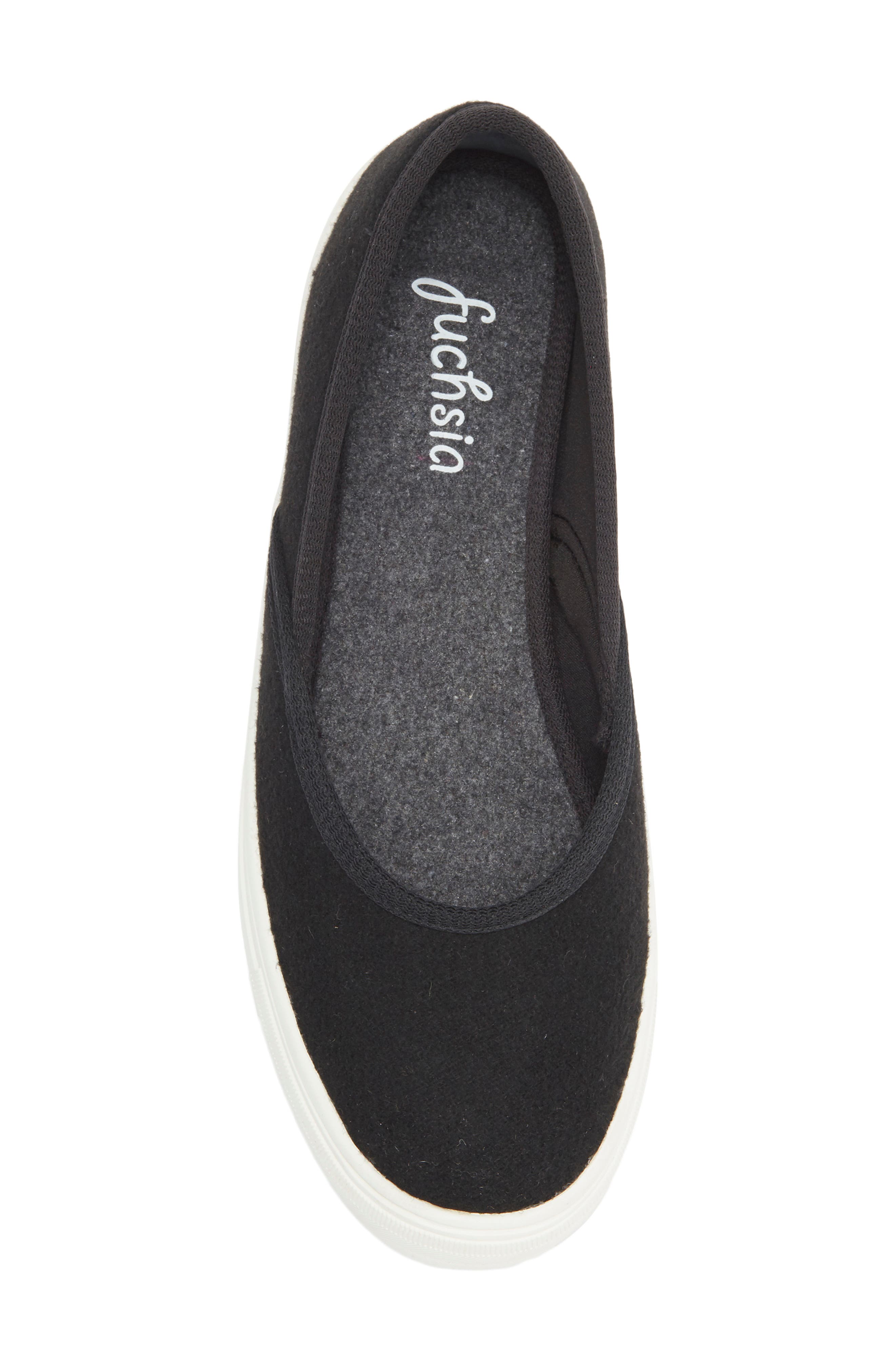 FUCHSIA <p>Crossover Sneaker Flat (Women)</p>, Alternate, color, Black