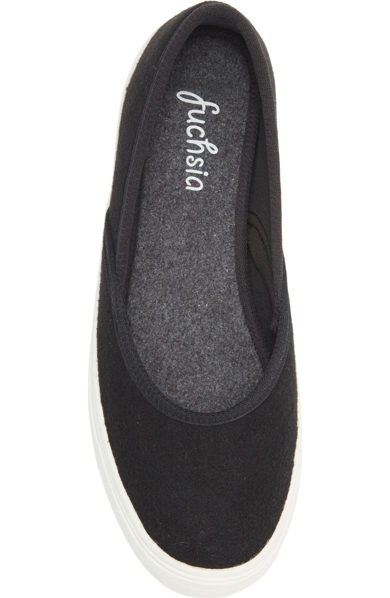 FUCHSIA <p>Crossover Sneaker Flat (Women)</p>, Alternate, color, Black