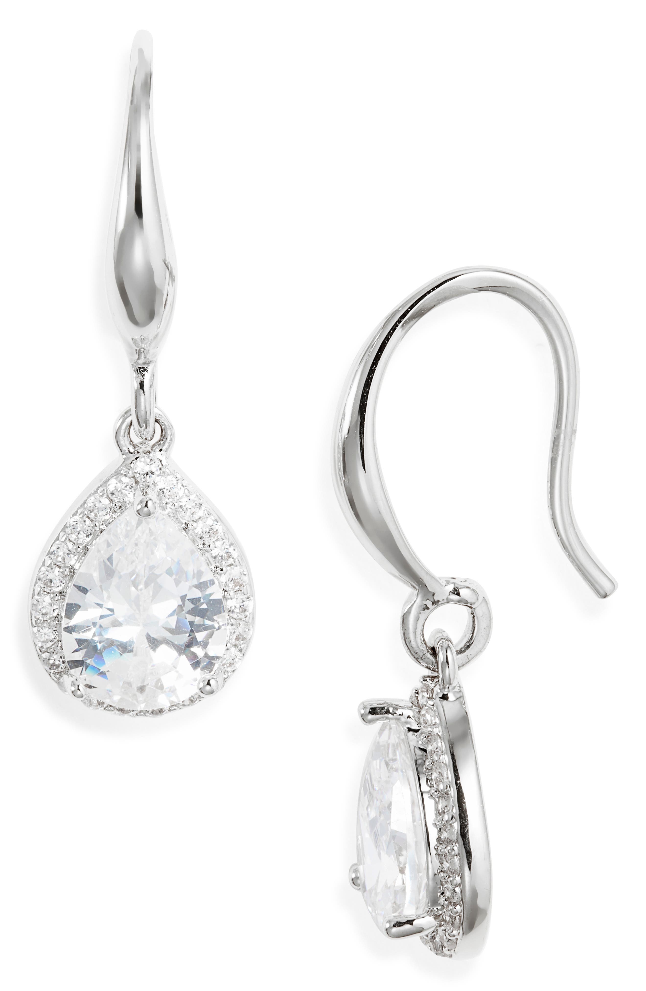 Nordstrom Cubic Zirconia Teardrop Earrings