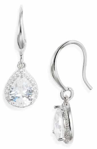 Cubic Zirconia Teardrop Earrings