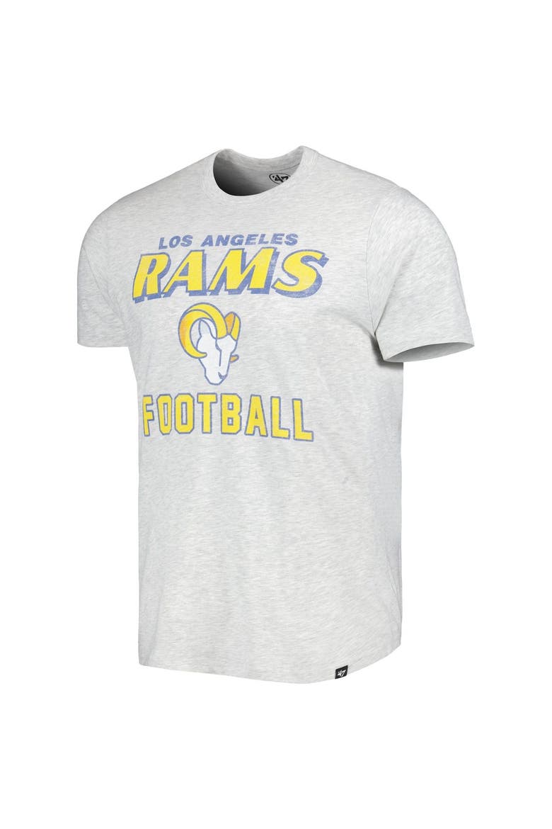 Men's '47 Heathered Gray Los Angeles Rams Dozer Franklin Lightweight T-Shirt, Alternate, color, Gray