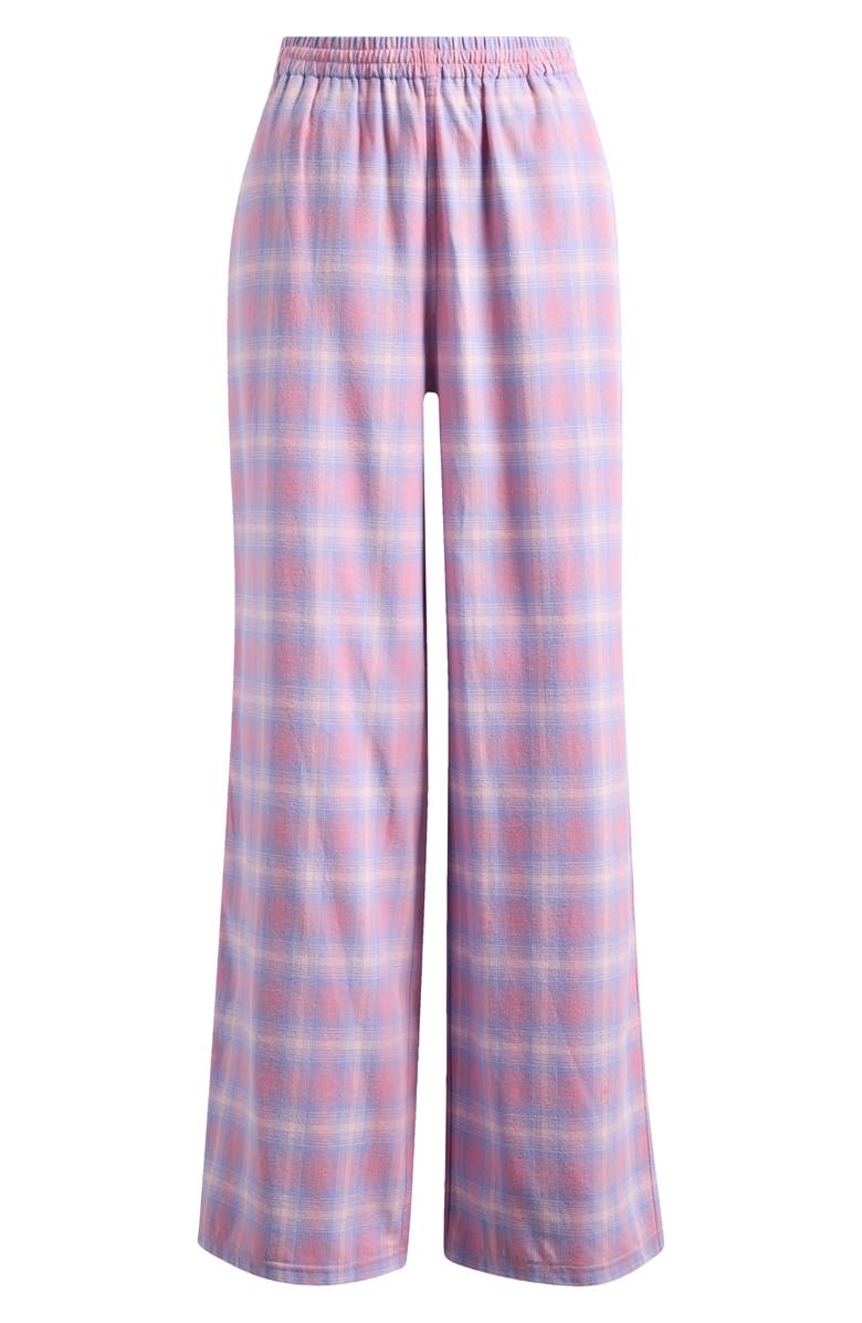 SKIMS Plaid Flannel Pajama Pants, Alternate, color, Cotton Candy Plaid
