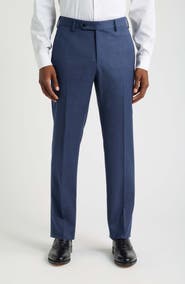 Zanella Parker Flat Front Stretch Wool Flannel Trousers (Nordstrom Exclusive)