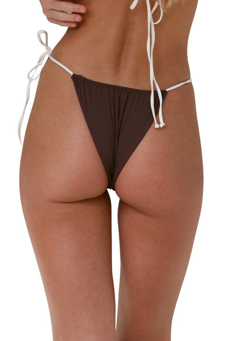 River Side Tie Bikini Bottoms, Alternate, color, EARTH / COCONUT