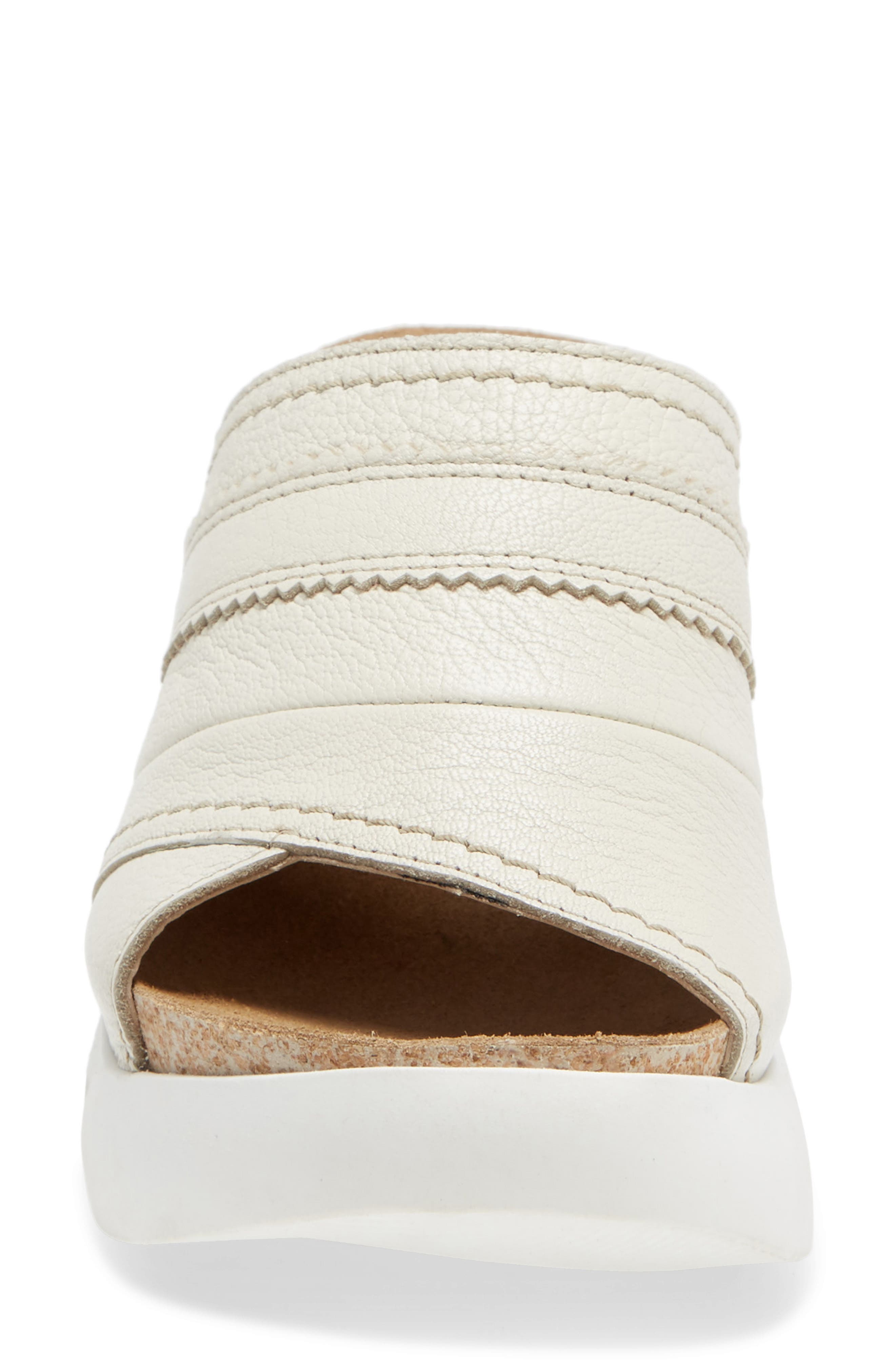 Suze Slide Sandal, Alternate, color, OFF WHITE MOUSSE LEATHER