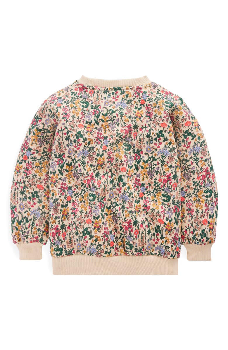 Mini Boden Kids' Floral Print Sweatshirt, Alternate, color, Ditsy Floral