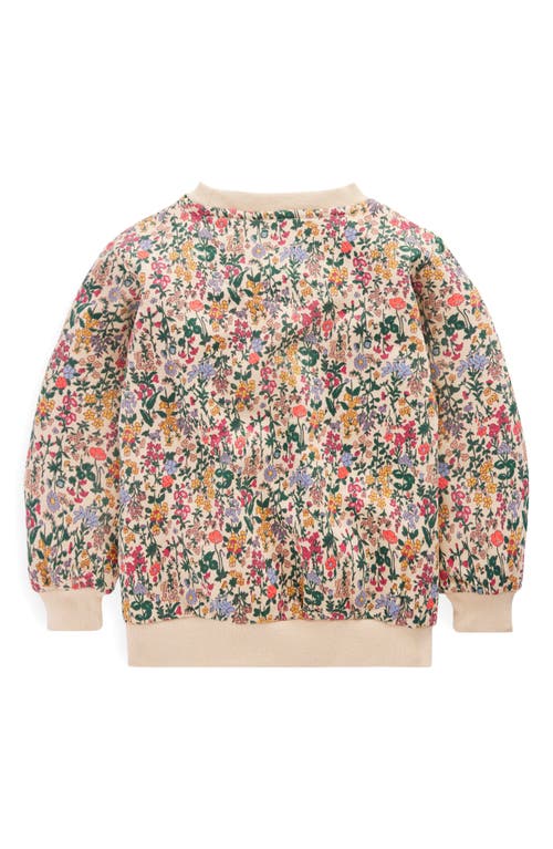 Mini Boden Kids' Floral Print Cotton Sweatshirt In Multi