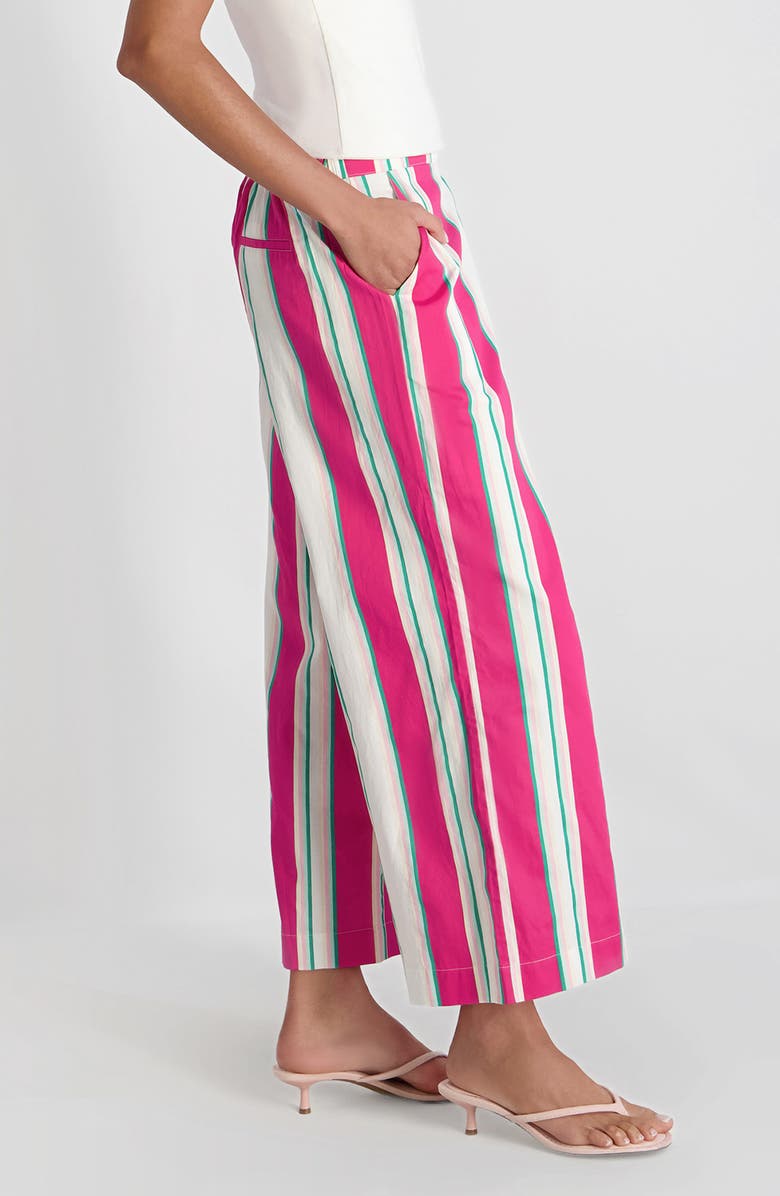 French Connection Havana Stripe Crop Pants, Alternate, color, Havana Stripe