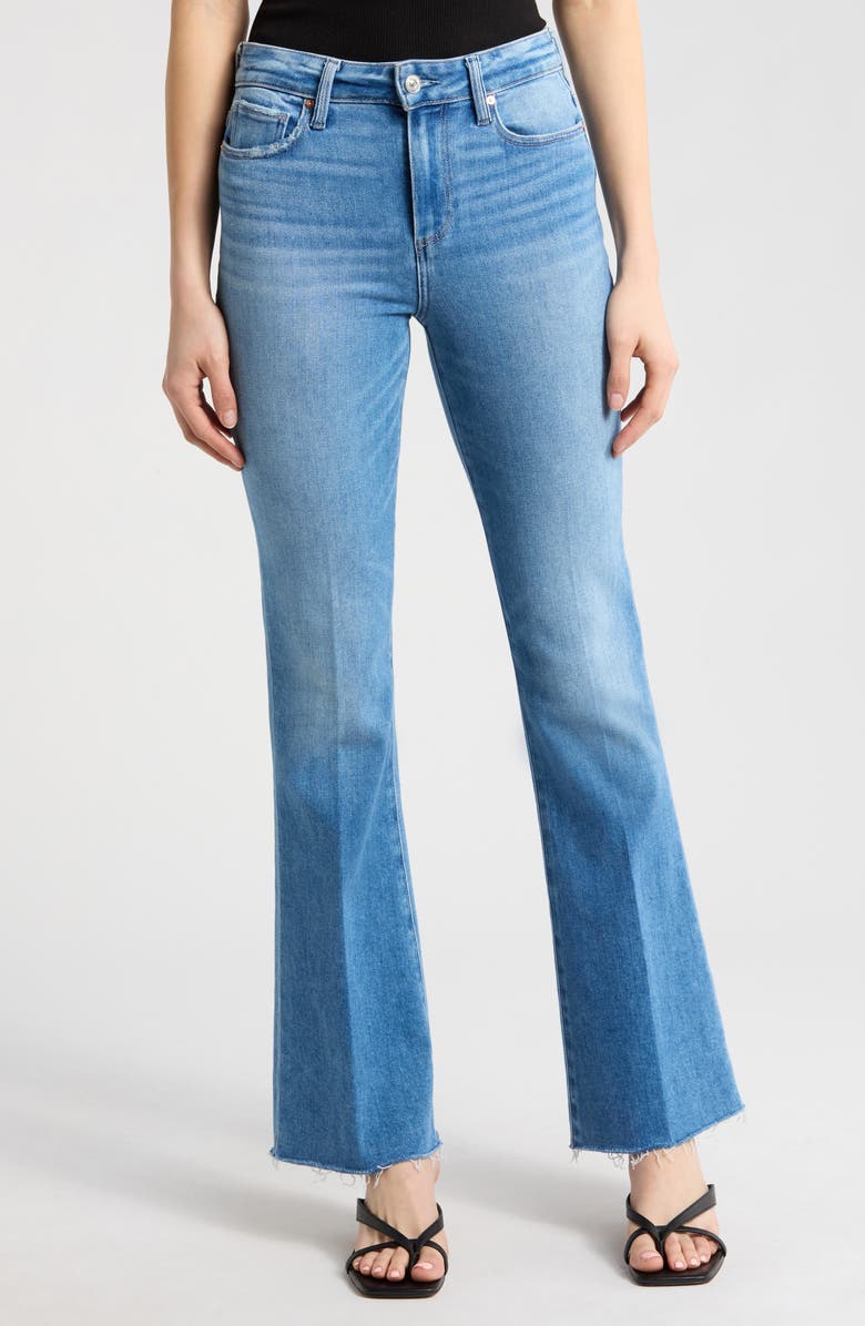 PAIGE Laurel Canyon Raw Hem Bootcut Jeans, Main, color, Mesmerize